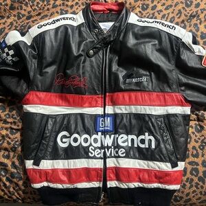 Vintage Dale Earnhardt Goodwrench NASCAR leather jacket